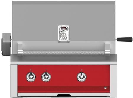 Hestan 30" Built-In Grill with Sear, Rotisserie and U-Burner-Matador-Red-Natural Gas