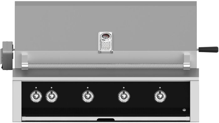 Hestan 42" Built-In Grill with Sear, Rotisserie and U-Burner-Stealth-Black-Propane