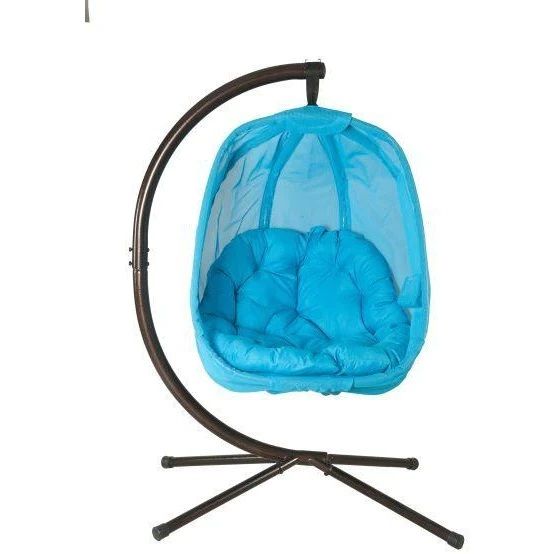 Hanging Egg Patio Chair Light Blue FHEC100LB Barbeques Galore