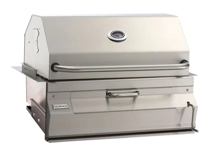 Fire Magic Legacy 24 inch Built In Charcoal Grill with Smoker Oven Hood 12 SC01C A