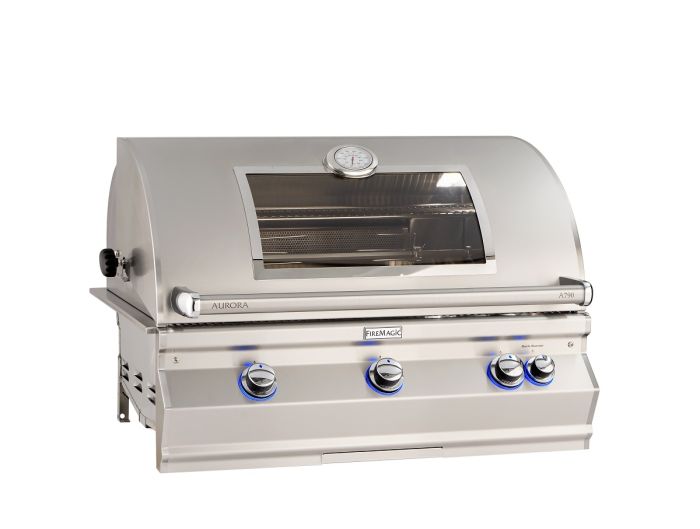Fire Magic Aurora A790i 36 Inch Built In Natural Gas Grill With Magic View Window And Analog Thermometer A790i 7ean W Barbeques Galore