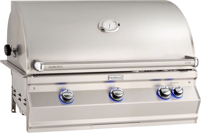 Fire Magic Aurora A790i 36 Inch Built In Natural Gas Grill One Infrared Burner And Analog Thermometer A790i 7lan Barbeques Galore