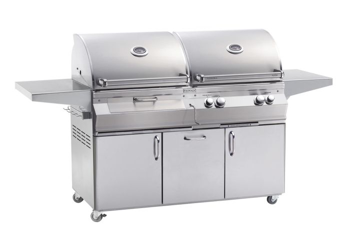 Fire Magic Aurora A830s Gas Charcoal Combo Freestanding Bbq Grill Propane Gas A830s 8lap 61 Cb Barbeques Galore