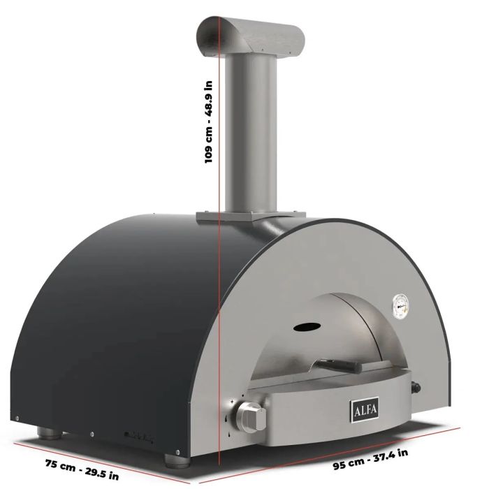 Alfa Classico 2 Pizze Propane Pizza Oven Ardesia Grey FXCL2PGGRA
