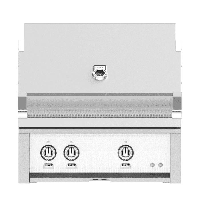 Hestan Steeletto 30" Built-in Grill with Trellis, and Rotisserie-White-Propane