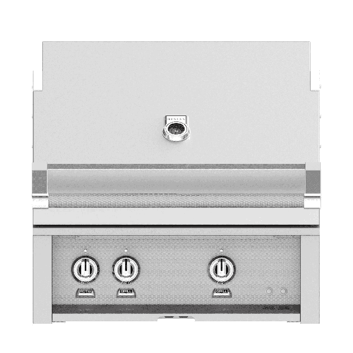 Hestan Steeletto 30" Built-in Grill with Trellis and Rotisserie-Natural Gas