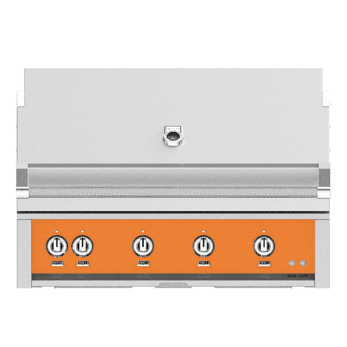 Hestan Steeletto 42" Built-in Grill Trellis, and Rotisserie-Orange-Propane