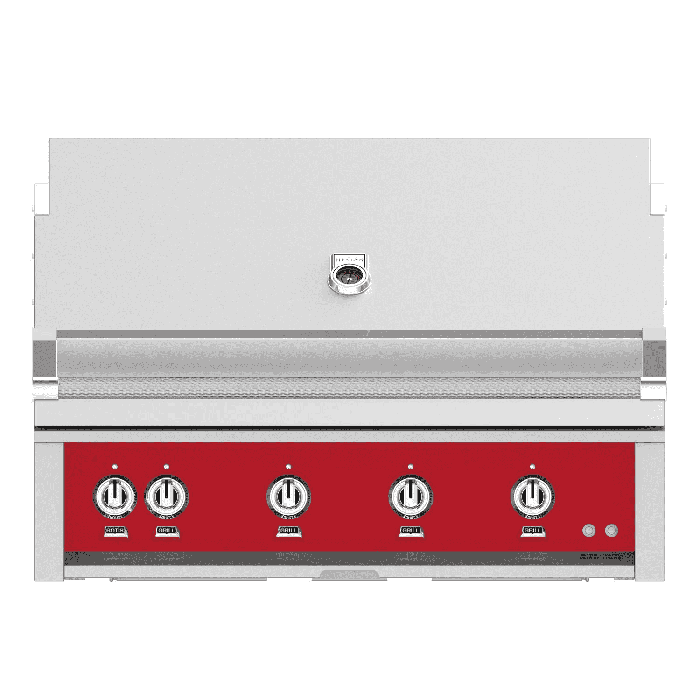 Hestan Steeletto 42" Built-in Grill Trellis, and Rotisserie-Red-Propane