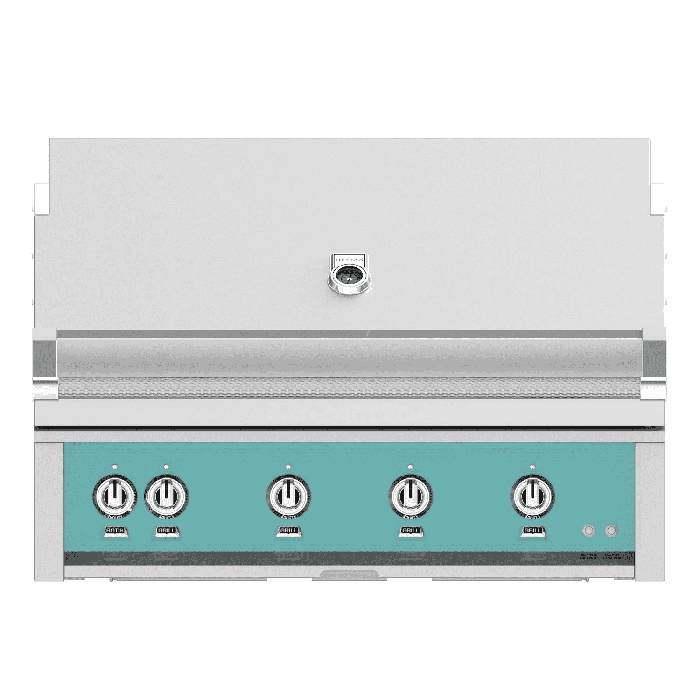 Hestan Steeletto 42" Built-in Grill Trellis, and Rotisserie-Turquoise-Natural Gas