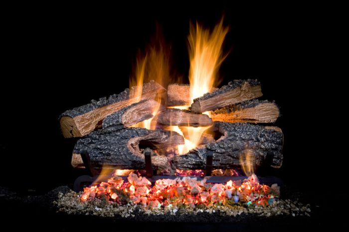 Golden Blount 30" Split Bonfire Fresh Cut Vented Fire Log Set