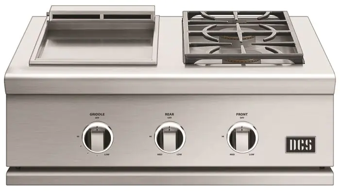 DCS Series 9 30 Inch Double Side Burner With Griddle Natural Gas GDSBE1 302 N Barbeques Galore