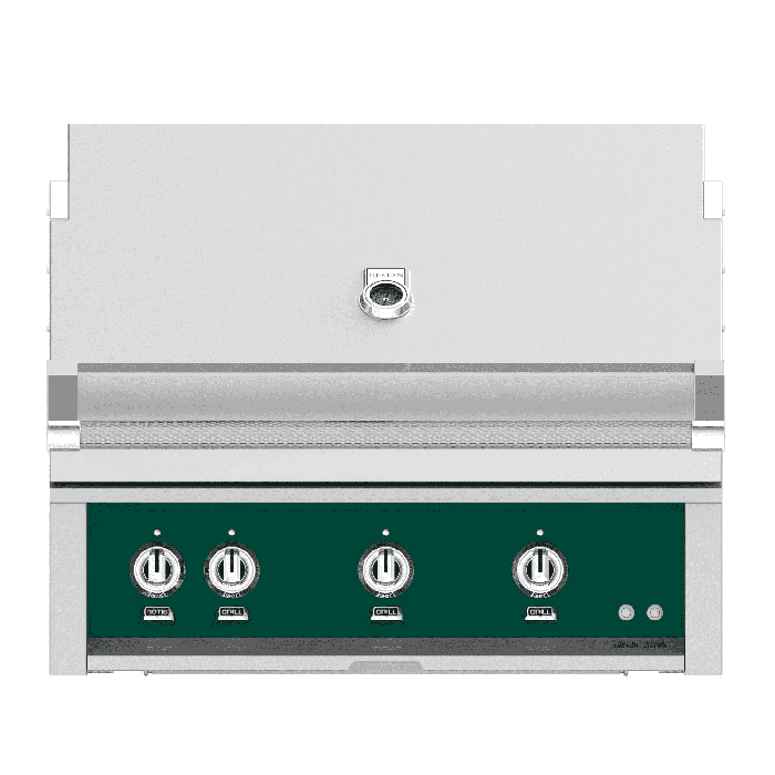 Hestan Matador 36" Built-in Grill with Trellis, Sear, and Rotisserie-Green-Natural Gas