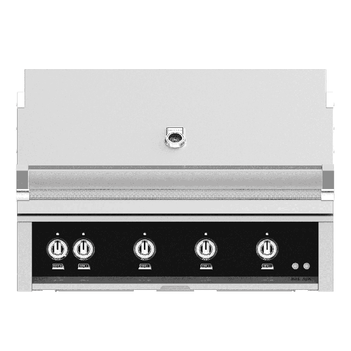 Hestan Matador 42" Built-in Grill with Trellis, Sear, and Rotisserie-Black-Propane