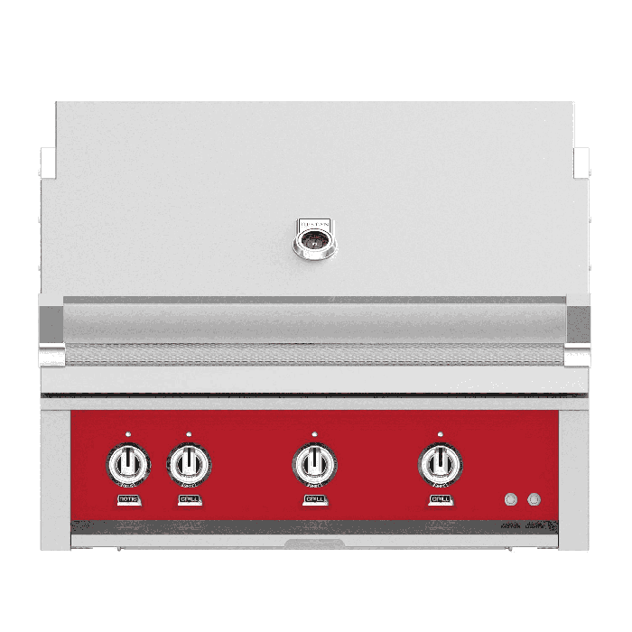 Hestan 36inch Builtin Grill with Sear, and Rotisserie Red Propane