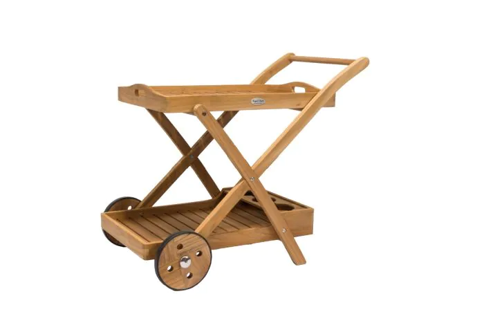 Royal Teak Tray Cart - Thumbnail 2