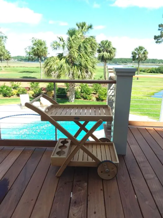 Royal Teak Tray Cart - Thumbnail 4