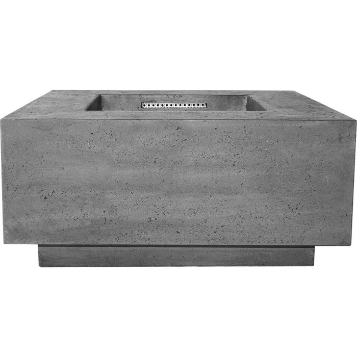 Prism Hardscapes Tavola 2 36Inch 65,000 BTU Natural Gas Square Fire Pit Table Pewter PH406