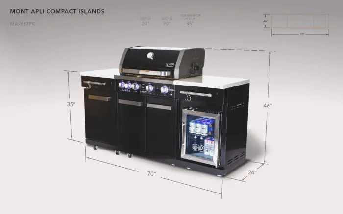 Mont Alpi Island Outdoor Kitchen MA-957FC - Thumbnail 3