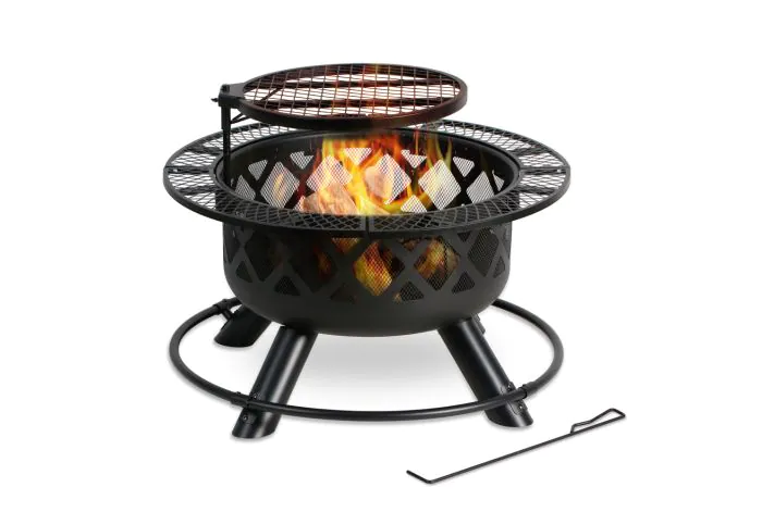 HEATMAXX 32” Wood Fire Pit w/ Grill - SRFP9624 | Barbeques Galore