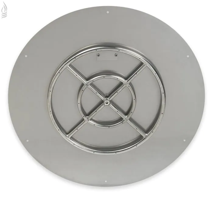 American Fireglass Flat Pan With Fire Ring - Thumbnail 4