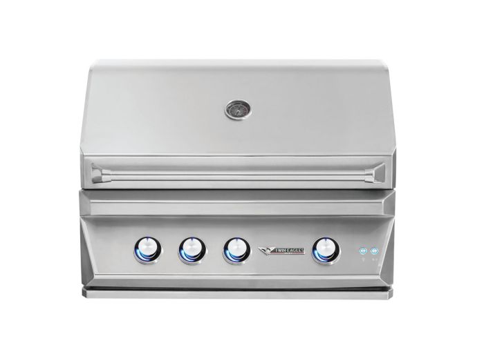 Twin Eagles 36-Inch 3-Burner Built-In Propane Gas Grill with Infrared Rotisserie Burner - TEBQ36R-CL