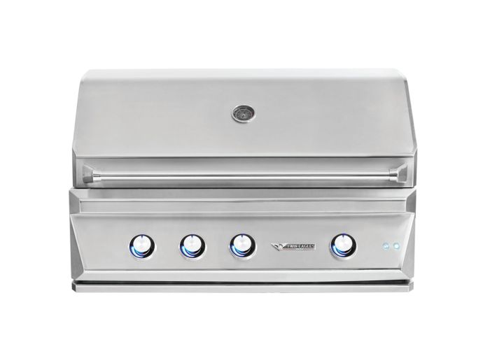 Twin Eagles 42-Inch 3-Burner Built-In Natural Gas BBQ Grill with Infrared Rotisserie Burner - TEBQ42R-CN