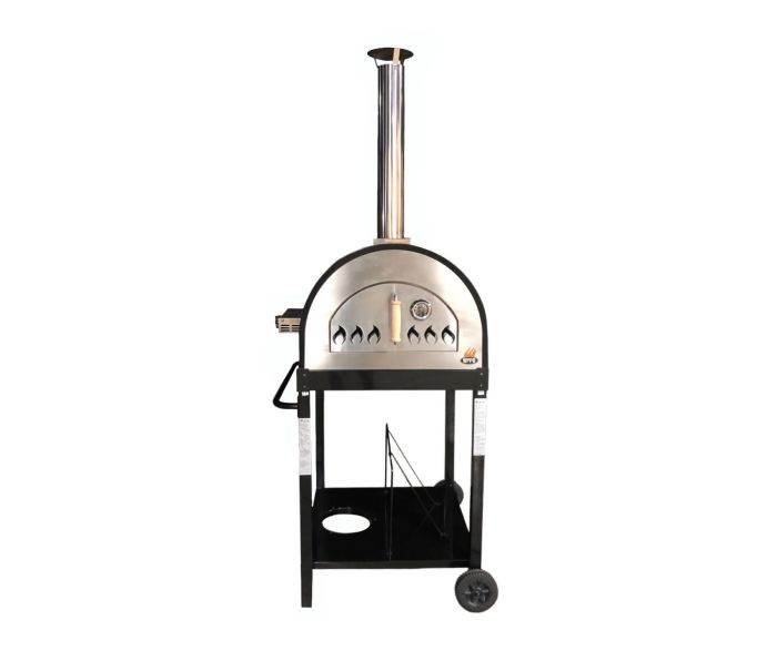 WPPO Hybrid 25" Wood/GasFired Oven/Pizza Oven Black WKE04WGBLK