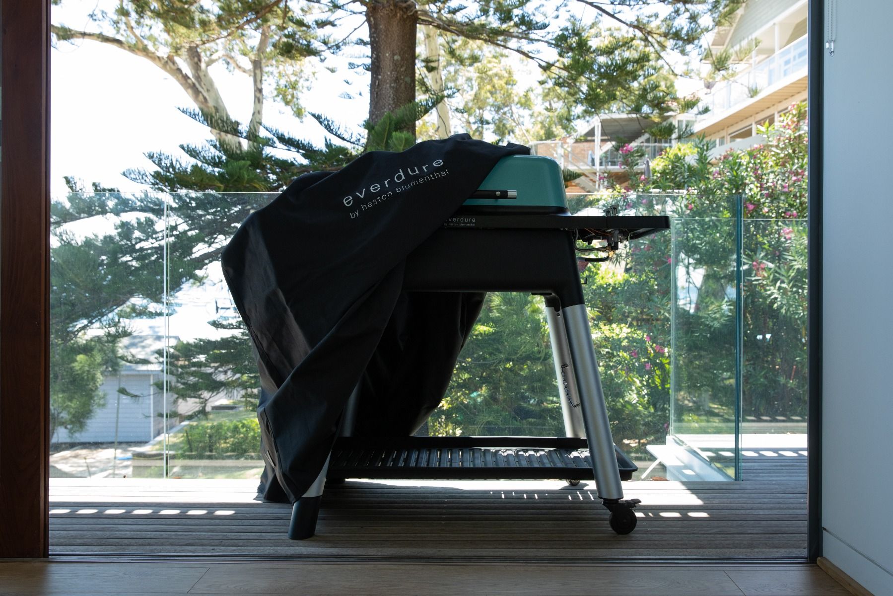 Everdure Force by Heston Blumenthal Freestanding 2 Burner Gas Grill with Cover Propane Black Barbeques Galore in Irvine CA
