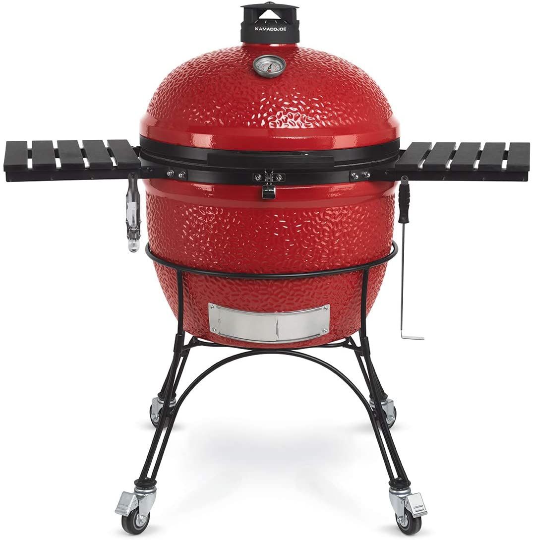 Kamado Joe Big Joe II 24 Inch Ceramic Grill With Cast Iron Cart