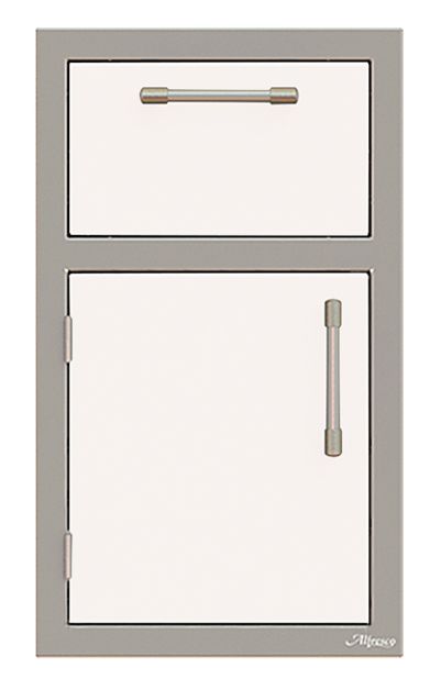 Stainless steel cabinet with a drawer and door