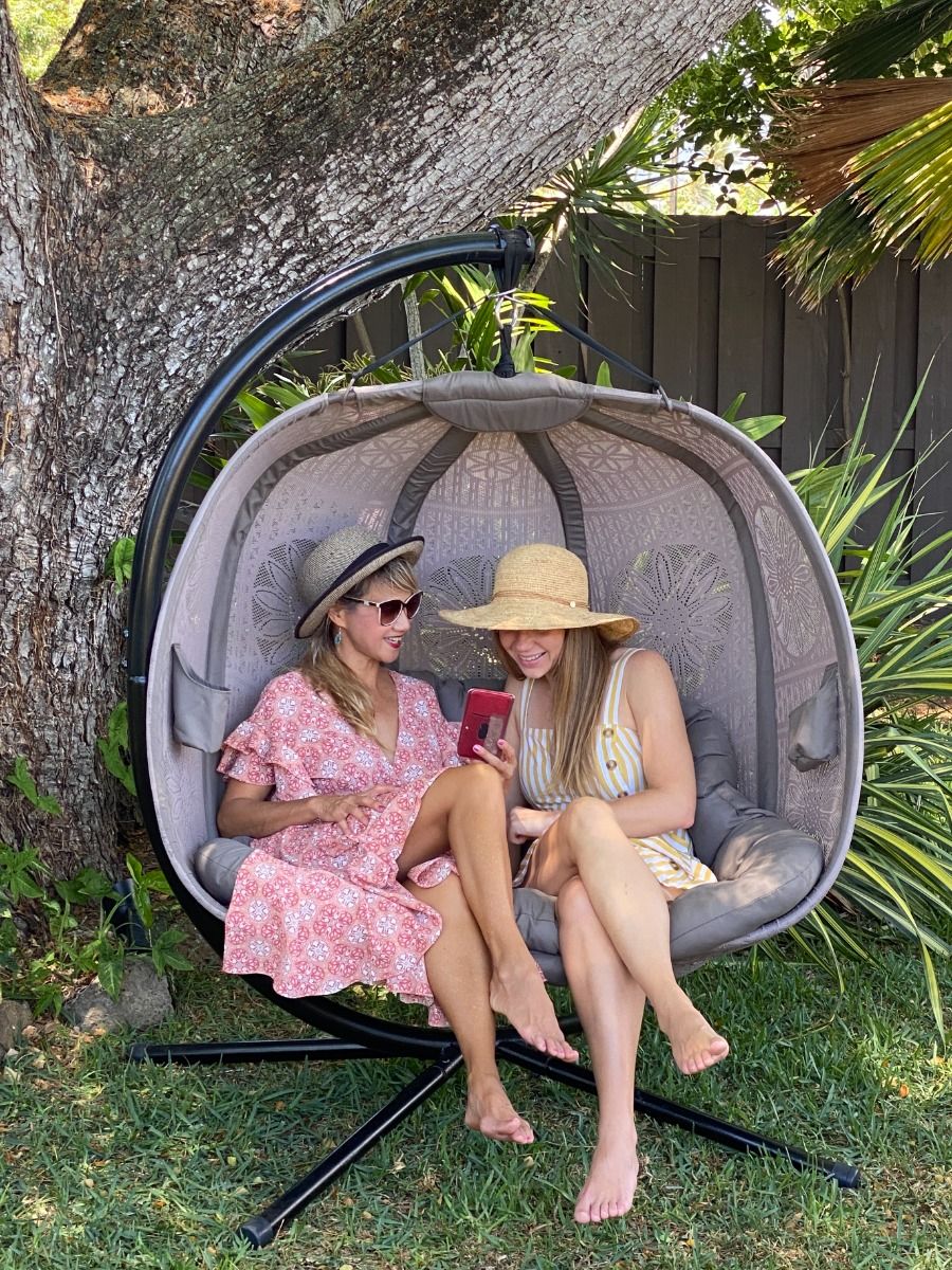 FlowerHouse Hanging Pumpkin Patio Loveseat Chair w Stand Dream Catcher FHPC100 DC Barbeques Galore in Irvine CA