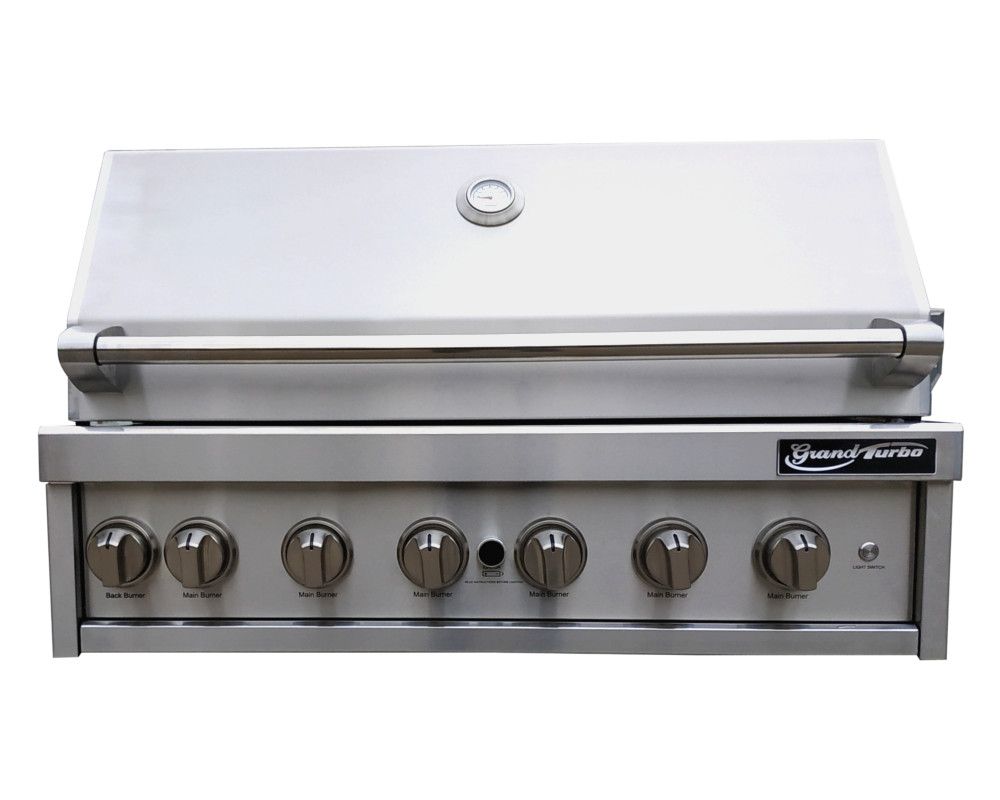 Barbeques Galore Grand Turbo 40-inch 6-Burner Built-in BBQ Gas Grill -  Natural Gas - B4019NG | Barbeques Galore