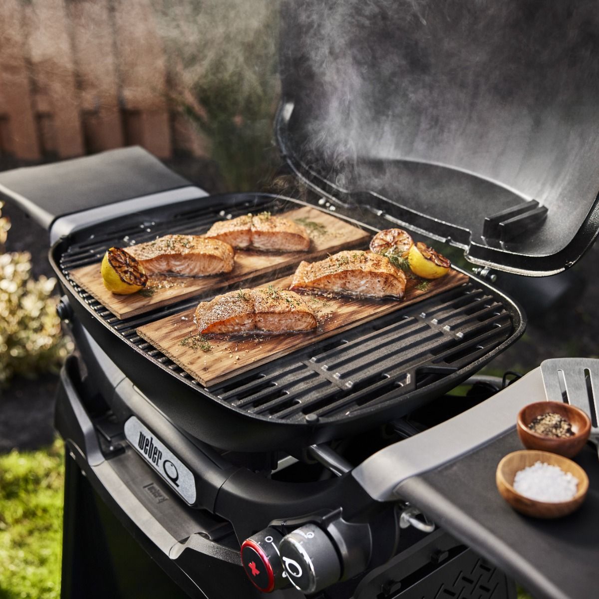 Weber Q2800N Portable Propane Gas BBQ Grill Charcoal Grey 1500378