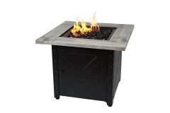 Moderna 30-Inch Weathered Gray Wood Fire Table LP