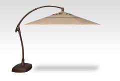 Treasure Garden 11' AG28 Cantilever Octagon Series Umbrella - Sand with Bronze Base