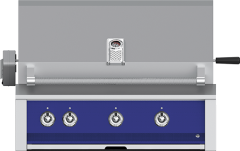 Hestan 36" Built-In Grill with Sear, Rotisserie and U-Burner-Prince-Blue-Natural Gas