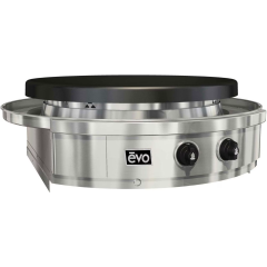 Evo Affinity 30G Built-In Flattop Natural Gas Grill w/ Non-Stick Ceramic Clad Coating - 10-0055-NG-C