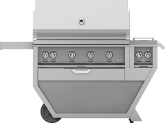 Hestan 42" Freestanding Grill with Trellis, Rotisserie, and Double Side Burners-Natural Gas 