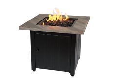 Homestead 30-Inch Multi-Brown Diagonal Print Fire Table LP