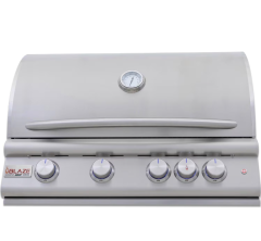 Blaze Premium LTE+ Marine Grade 32-Inch 4-Burner Built-In Propane Gas Grill w/ Lift-Assist Hood & Rear Infrared Burner - BLZ-4LTE3MG-LP