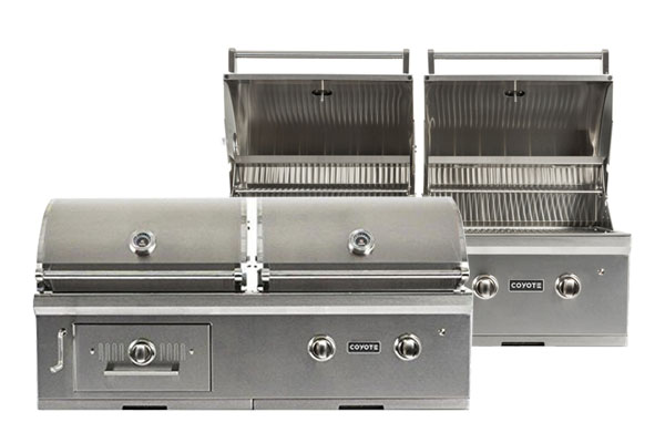 Coyote Wood and Gas Hybrid Grills