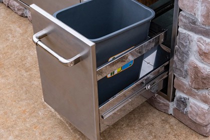 Outdoor Kitchen Storage Trash Bin Holder