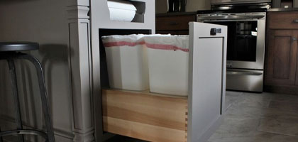 Unfinished Cabinets Trash Bin