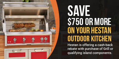 Save $750 or more on your Hestan Outdoor kitchen