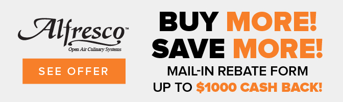 Save Up to $1000 on your Alfresco Outdoor kitchen