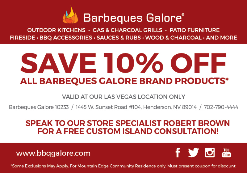 Robert Brown Coupon Mountain Edge Barbeques Galore