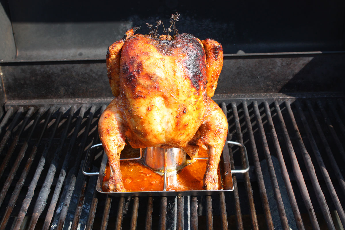 beer can chicken on pellet grill